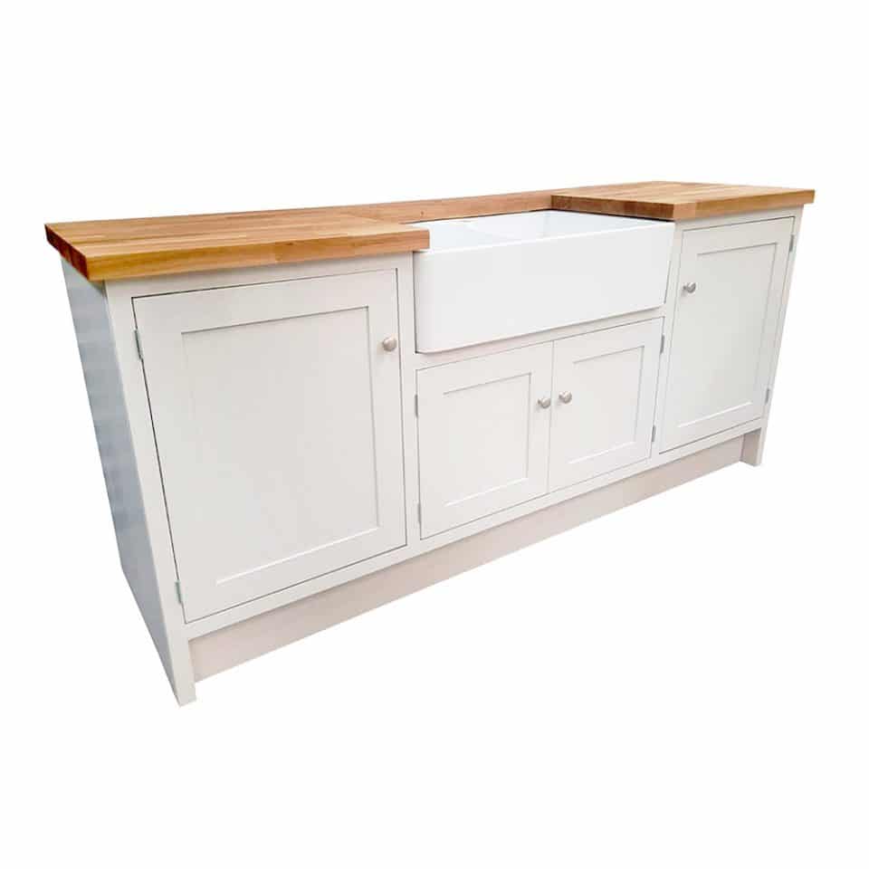 Double Belfast Freestanding Sink Unit with Cupboards Rainbows Furniture
